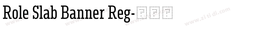 Role Slab Banner Reg字体转换
